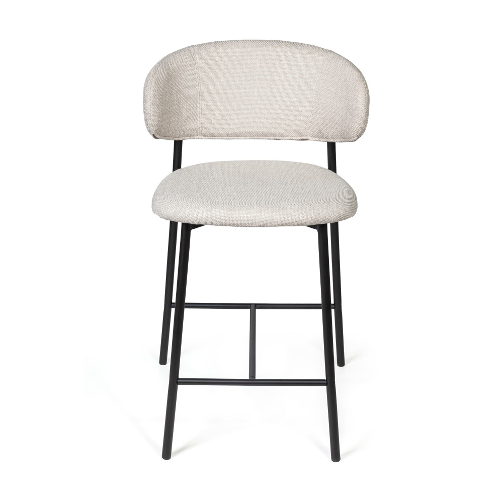 Стул полубарный Adele, ткань, светло-серый