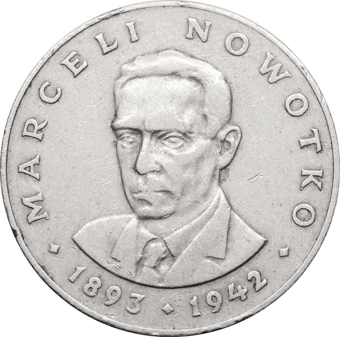 20 злотых 1976 Польша Марсель Новотко XF