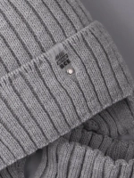 Шапка для девочки осенняя и снуд вязаные