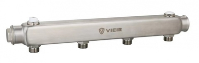 Коллектор НЕРЖ. с межосевым расс. 100мм 1"1/4 х 9-вых. ViEiR  (5/1пар)