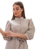 Платье медицинское Dr. Nice Beauty на пуговицах, бежевый, 48