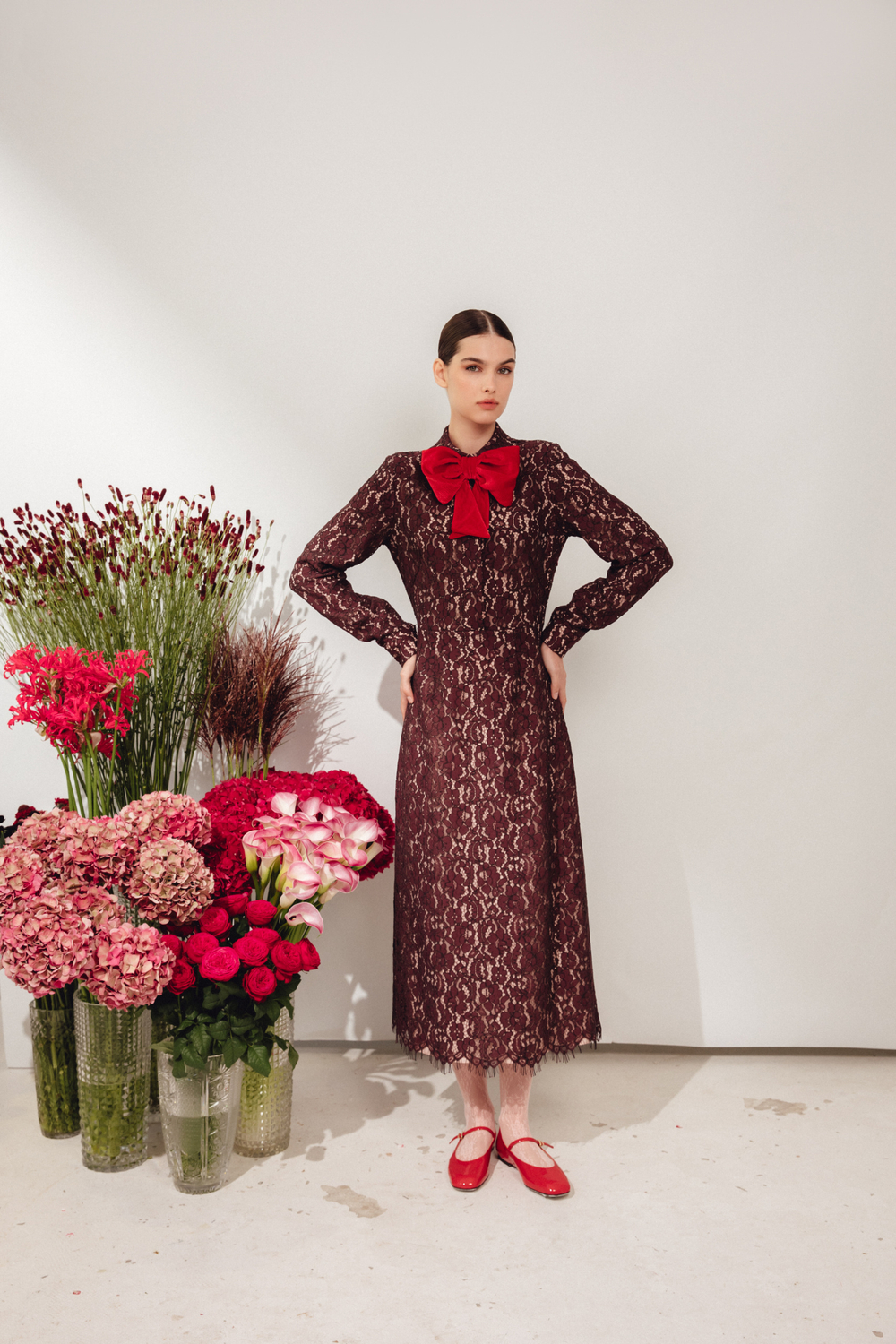 Платье "Бланш", бордовый