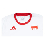 Баскетбольная футболка Adidas match T-shirt of Polish volleyball players Paris '24, white