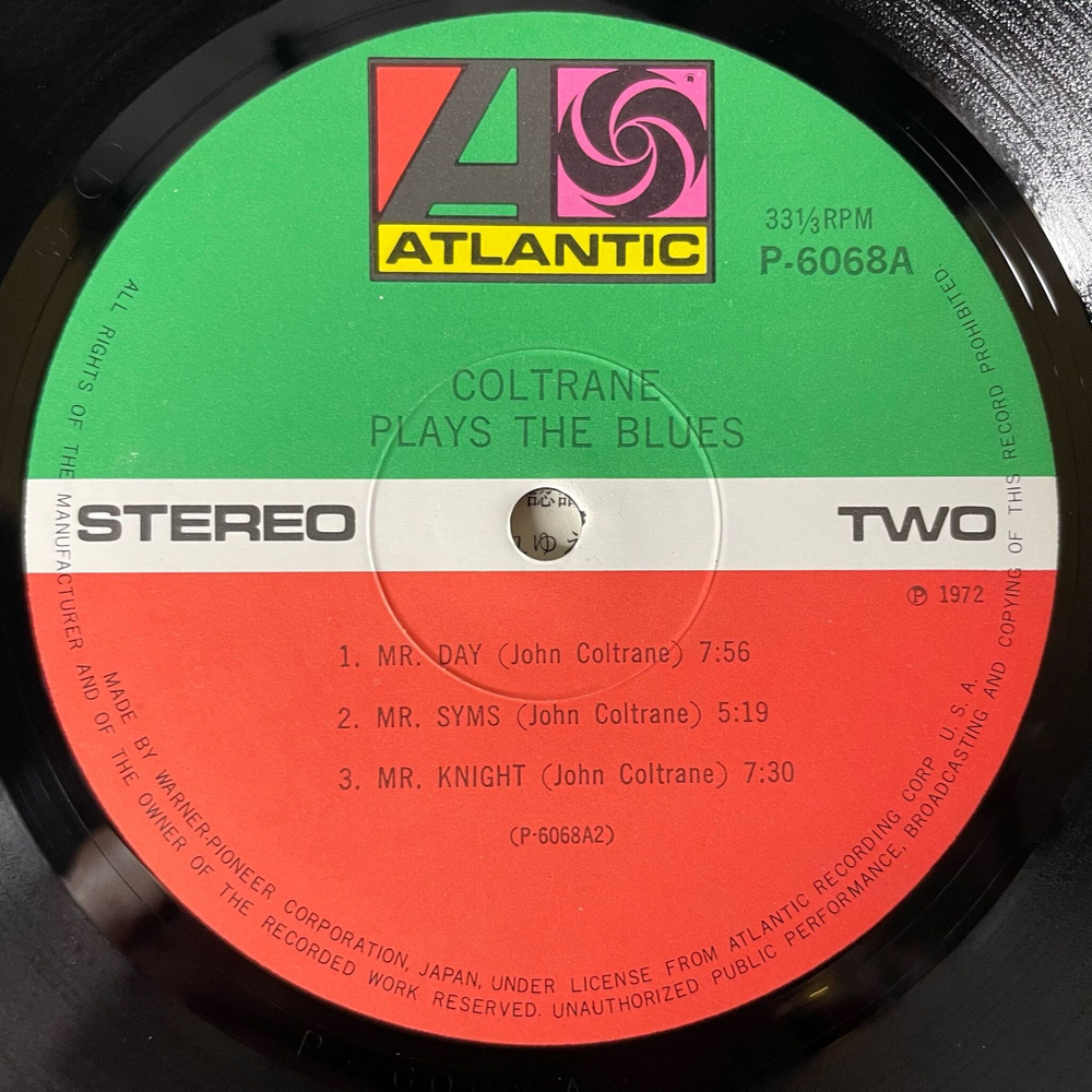 Винтажная виниловая пластинка LP John Coltrane, Coltrane Plays The Blues (Japan 1972) (Obi) Mr. Day