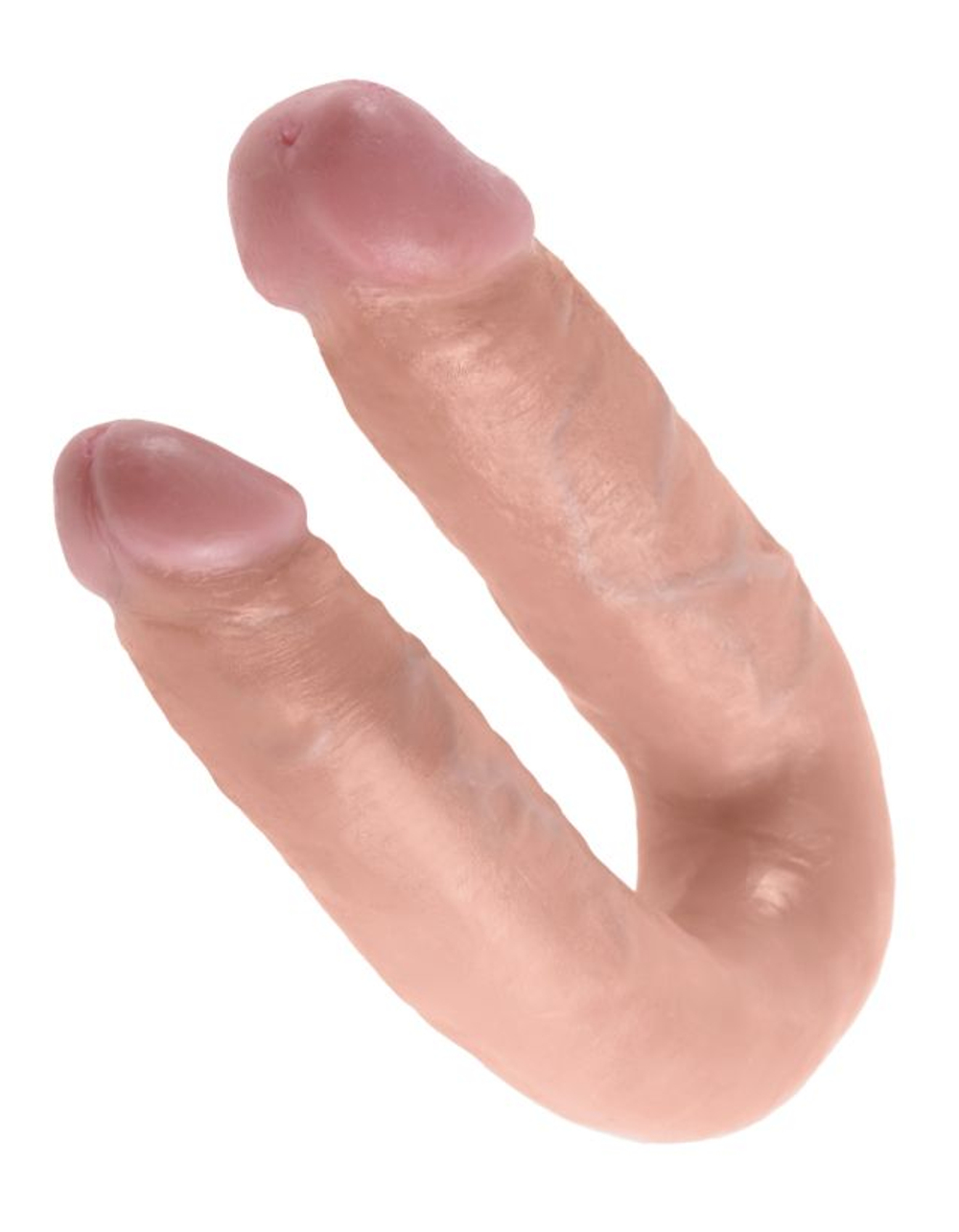 Двусторонний дилдо среднего размера телесный King Cock U-Shaped Medium Double Trouble