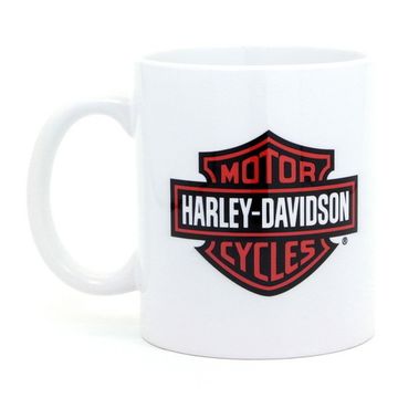 Кружка Harley Davidson лого на белом фоне