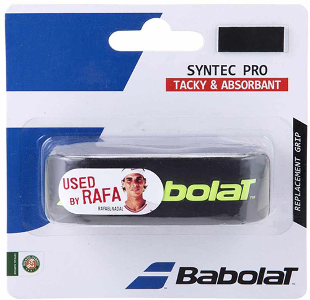 Теннисные намотки базовые Babolat Syntec Pro 1P - black/yellow