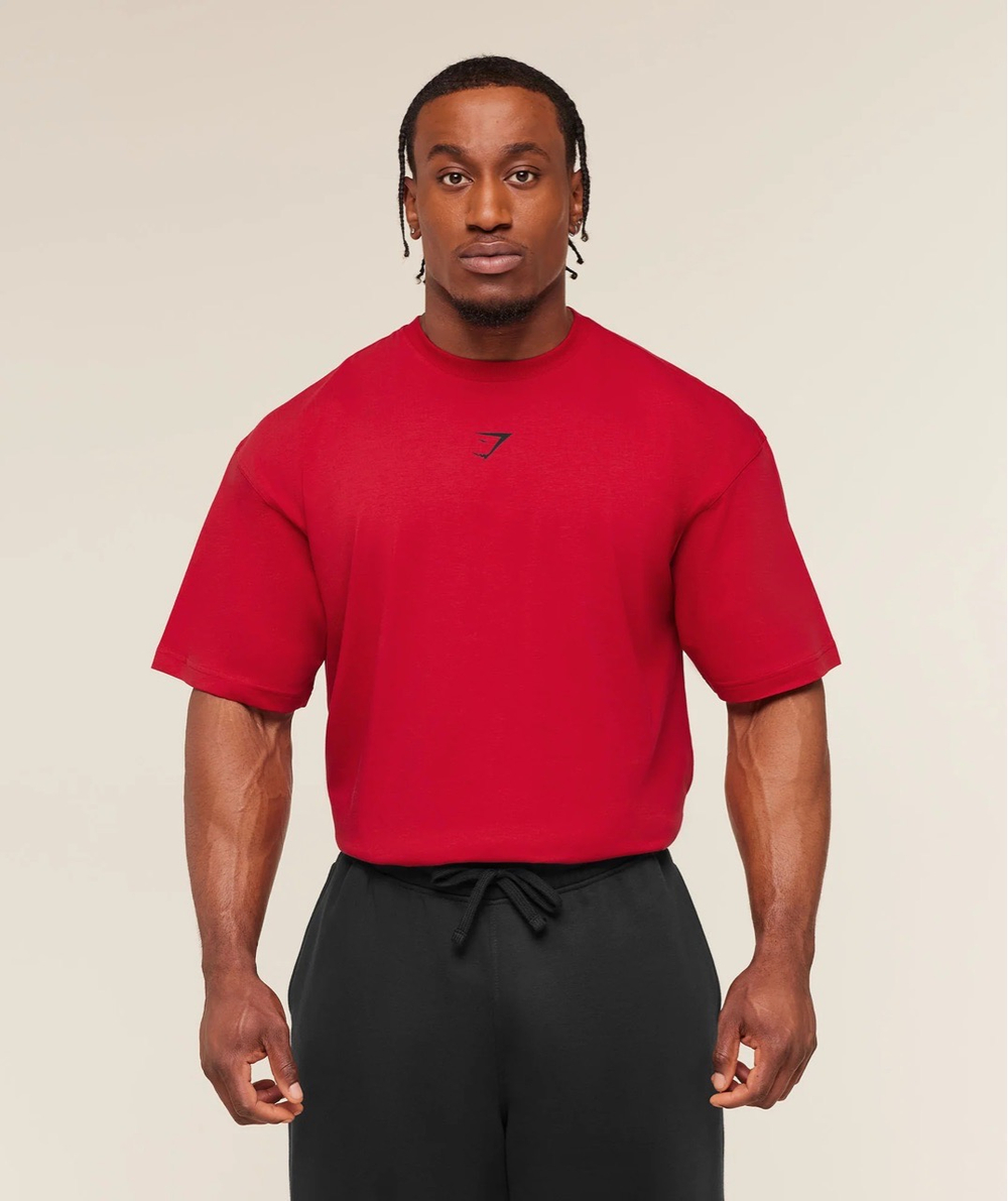 Футболка GYMSHARK Power T-Shirt Red/Black