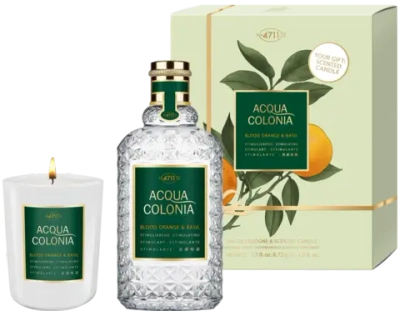 4711 Acqua Colonia Blood Orange & Basil Duo Set Eau de Cologne 100ml + Kerze 72g Set 1 pcs