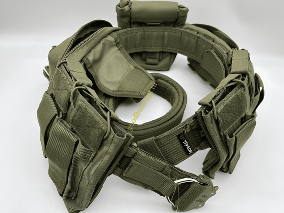 Тактический разгрузочный пояс с подсумками Yakeda Олива