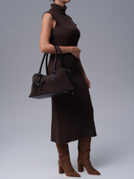 Замшевая сумка DBR 31168 темно-коричневый велюр