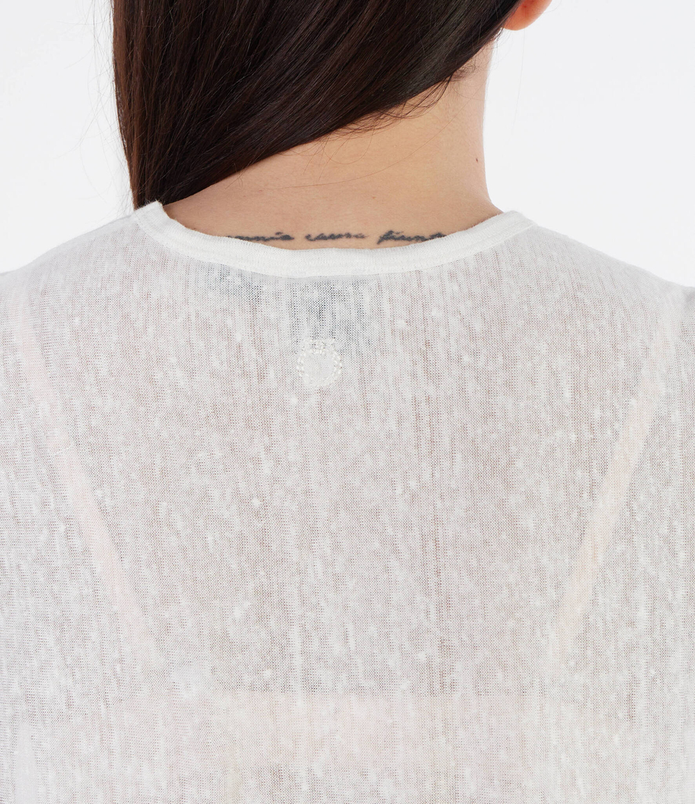 Льняный топ TARA Pinko - белый(103007 A1U9)