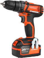 Дрель-шуруповерт акк.PATRIOT BR 241ES, две АКБ Li-Ion, 24В, 2,0 Ач, 33Нм,кейс (180201241)