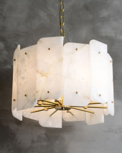 Стильная люстра с каменными пластинами ✨