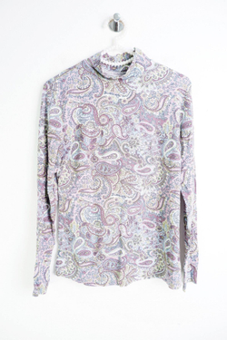 Водолазка с пестрым принтом, визуально на 46 размер