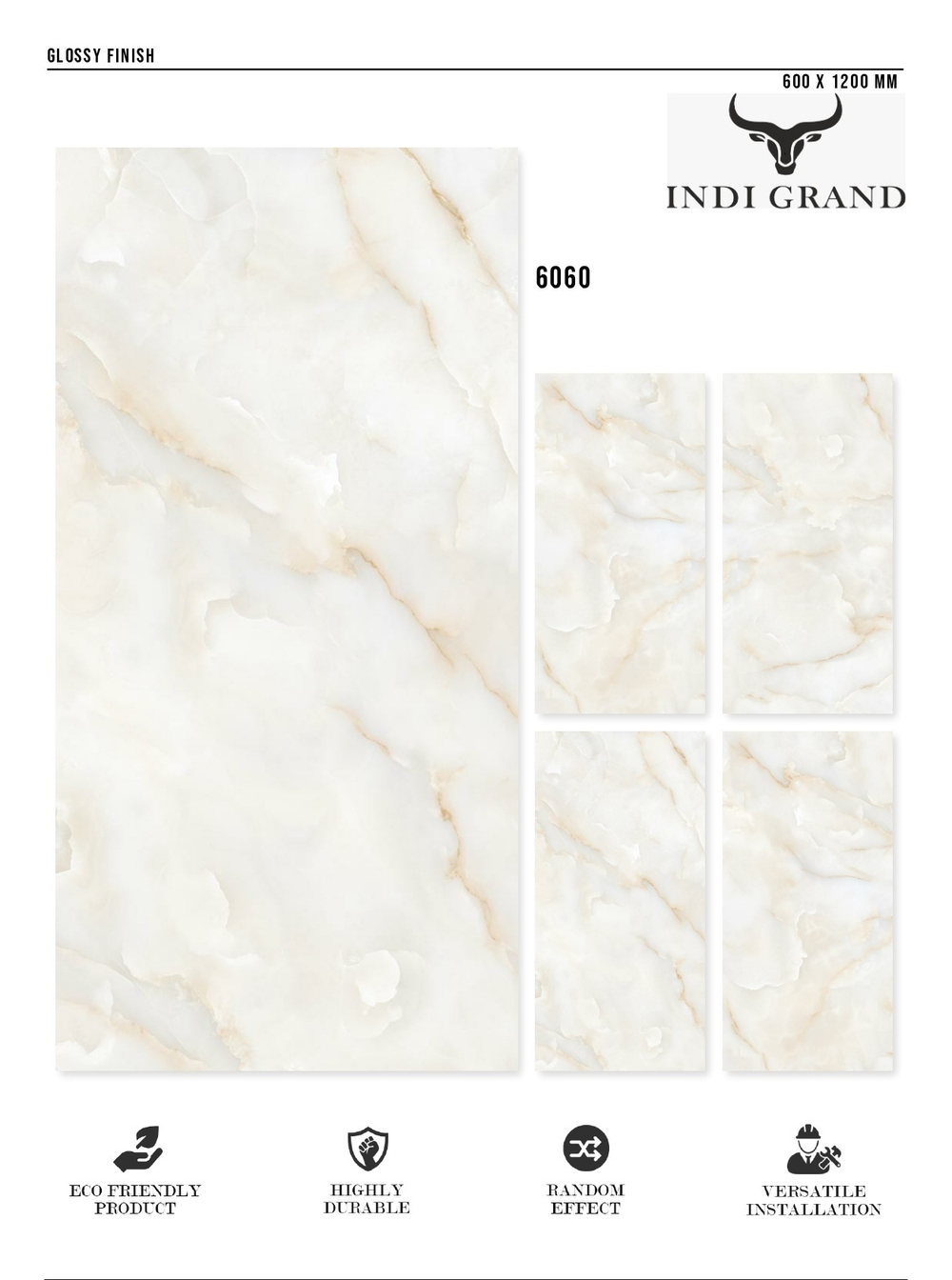 Керамогранит glossy №1 60х120, 6060