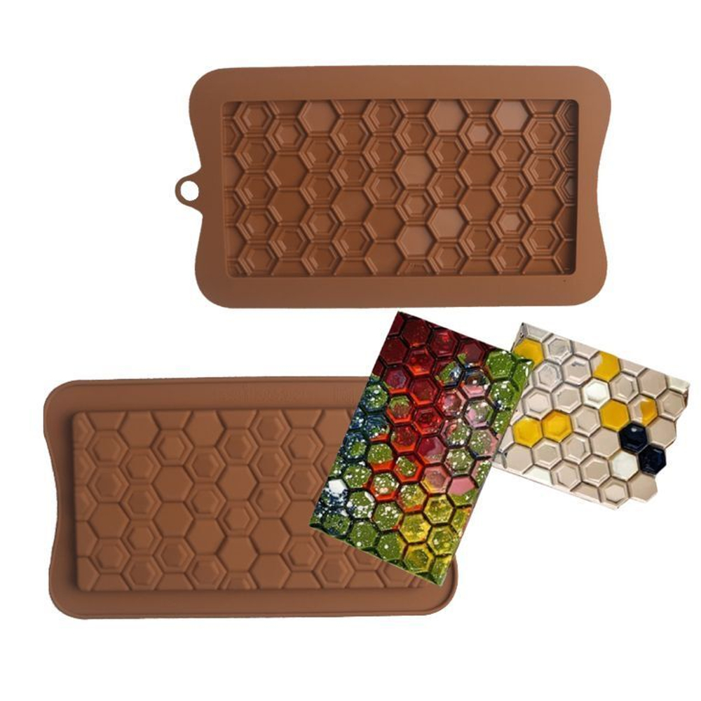 Форма силиконовая для шоколада «Плитка соты»