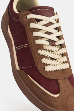 ZARA КРОССОВКИ, БУРГУНДИ