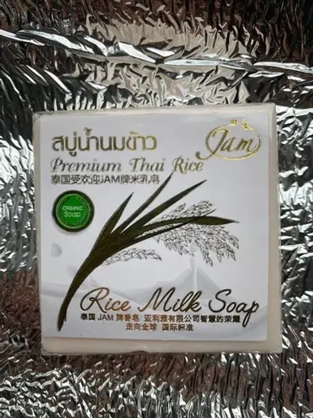 100% Натуральное безсульфатное мыло для лица с рисовым молочком  JAM