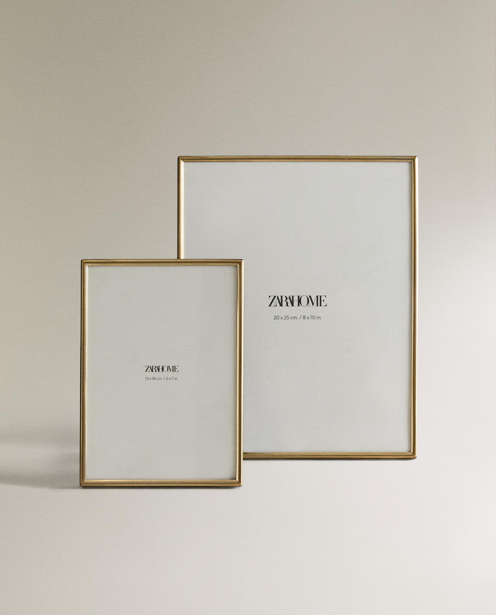 Zara Home Фоторамка из нержавеющей стали, цвет золотой, 18 см