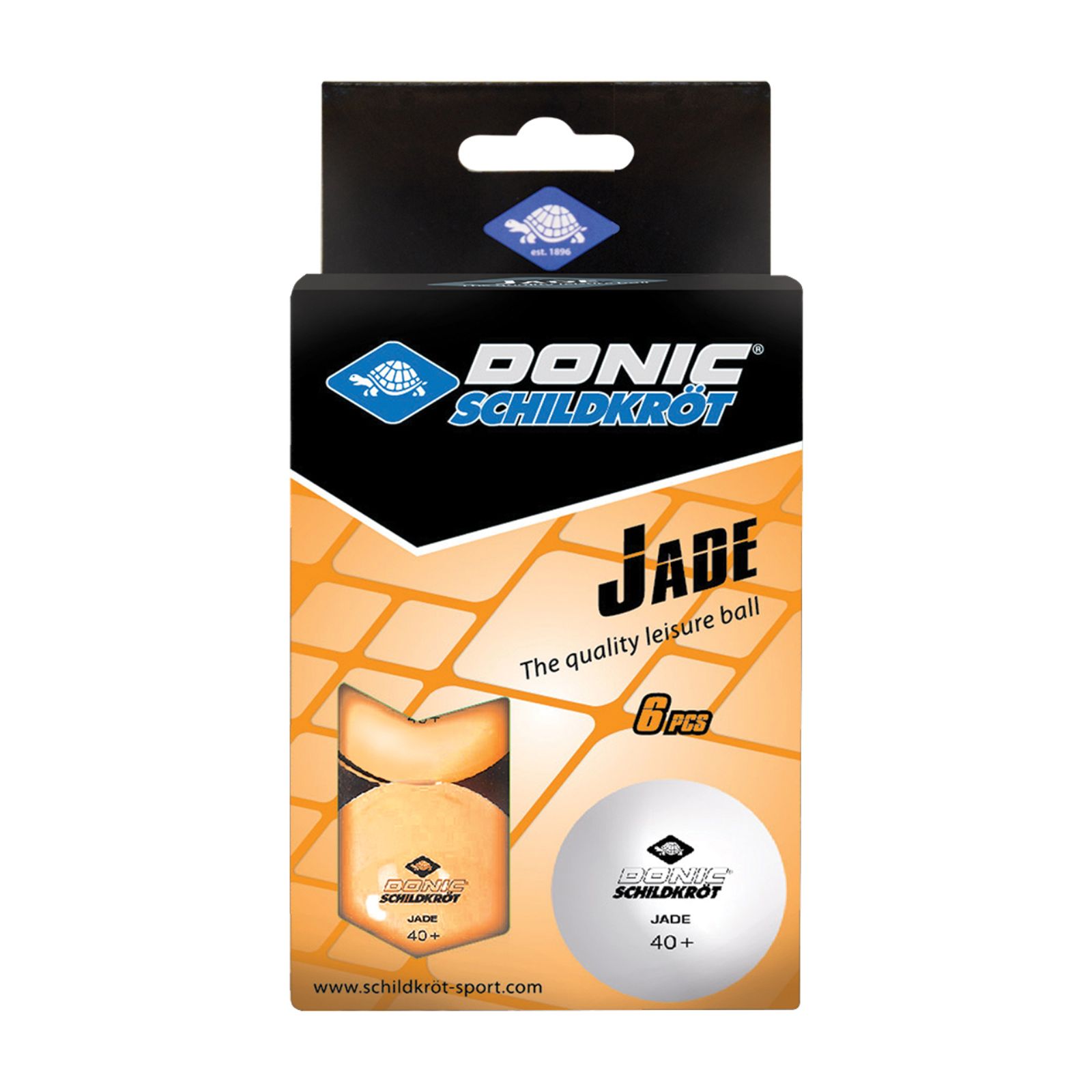 Мячики для н/тенниса DONIC JADE 40+, 6 штук, оранжевый фото №1