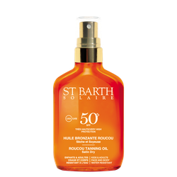 LIGNE ST BARTH ROUCOU TANNING OIL SATIN DRY VERY HIGH PROTECTION SPF 50+ 100 мл. Сухое масло помадного дерева SPF 50+