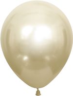 Шар (12''/30 см) Белое Золото, хром, 50 шт.