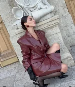 Серьги под золото с красным литьем овалы