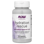 NOW Foods, Solutions, Hydration Rescue с гиалуроновой кислотой Hyabest®, 60 капсул