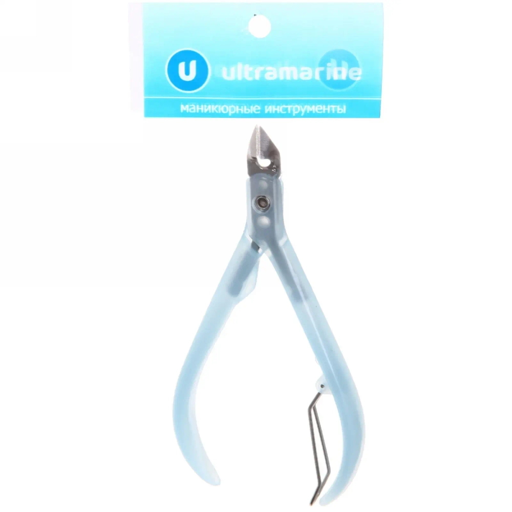 Кусачки для кутикулы, в пакете «Ultramarine», одна пружина, ручки пластик, цвет микс, 10,5см✦