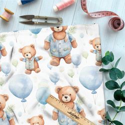 Ткань премиум мембрана медведи в воздушных шарах