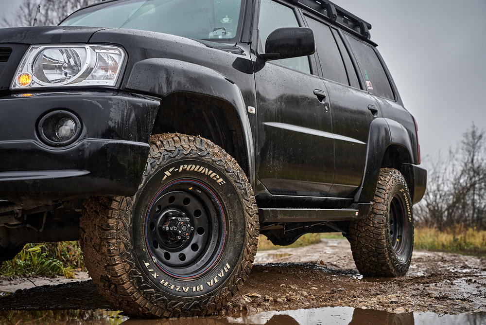 Пороги силовые Nissan Patrol Y61 2004+ (АКПП) РИФ