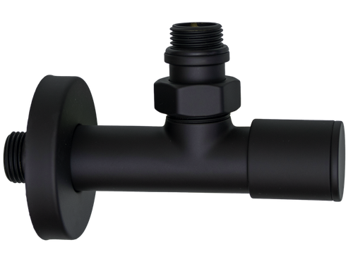 Кран для ПС УГЛОВОЙ 1/2ш х 1/2ш ДЛ. (ЧЕРНЫЙ) ViEiR  (30/1пар)