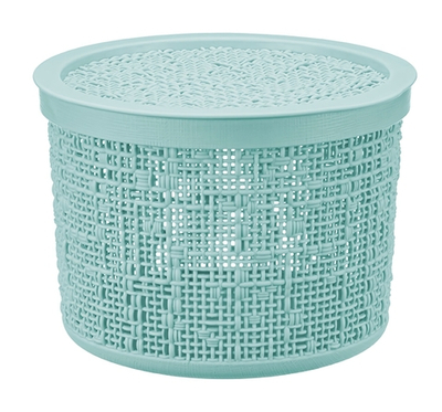 Коробка БЯЗЬ 2л с крышкой круглая D=17см М 2328