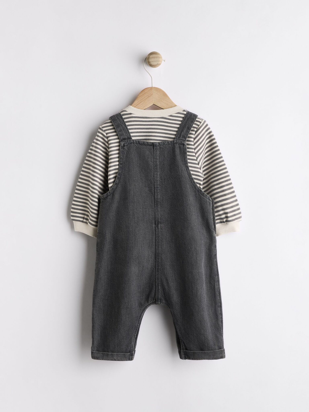 Боди и джинсовый комбинезон в комплекте для малышей Next Q96-672, Черный