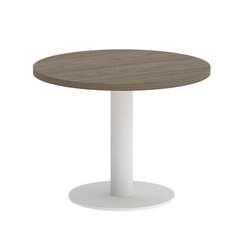 Yalta Стол журнальный круглый LT.SJ-1 Вяз Благородный/Металл Белый 600*600*450