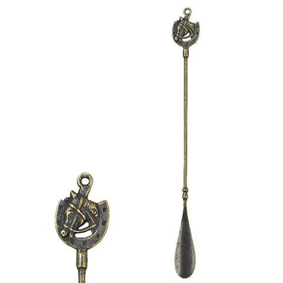 Ложка латунь Подкова антик 45 см