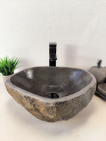 Раковина из речного камня RS-65972 45х34х15 из натурального камня