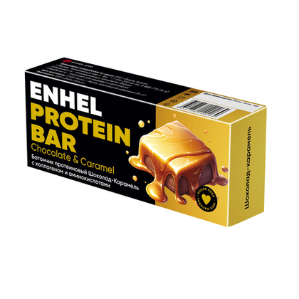 Батончик высокопротеиновый низкоуглеводный шоколад-карамель