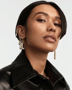 Одиночная серьга Large Jupiter Серебро 925 пробы покрытое родием