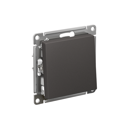 Выключатель AtlasDesign (сх. 1) 10AX с самовозвратом механизм базальт SE ATN001415