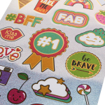 Наклейки с голографическим эффектом "Teens" 30*15см.