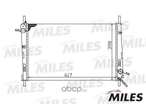 Радиатор основ. алюм. Ford Mondeo III до 2007 г. (Miles)