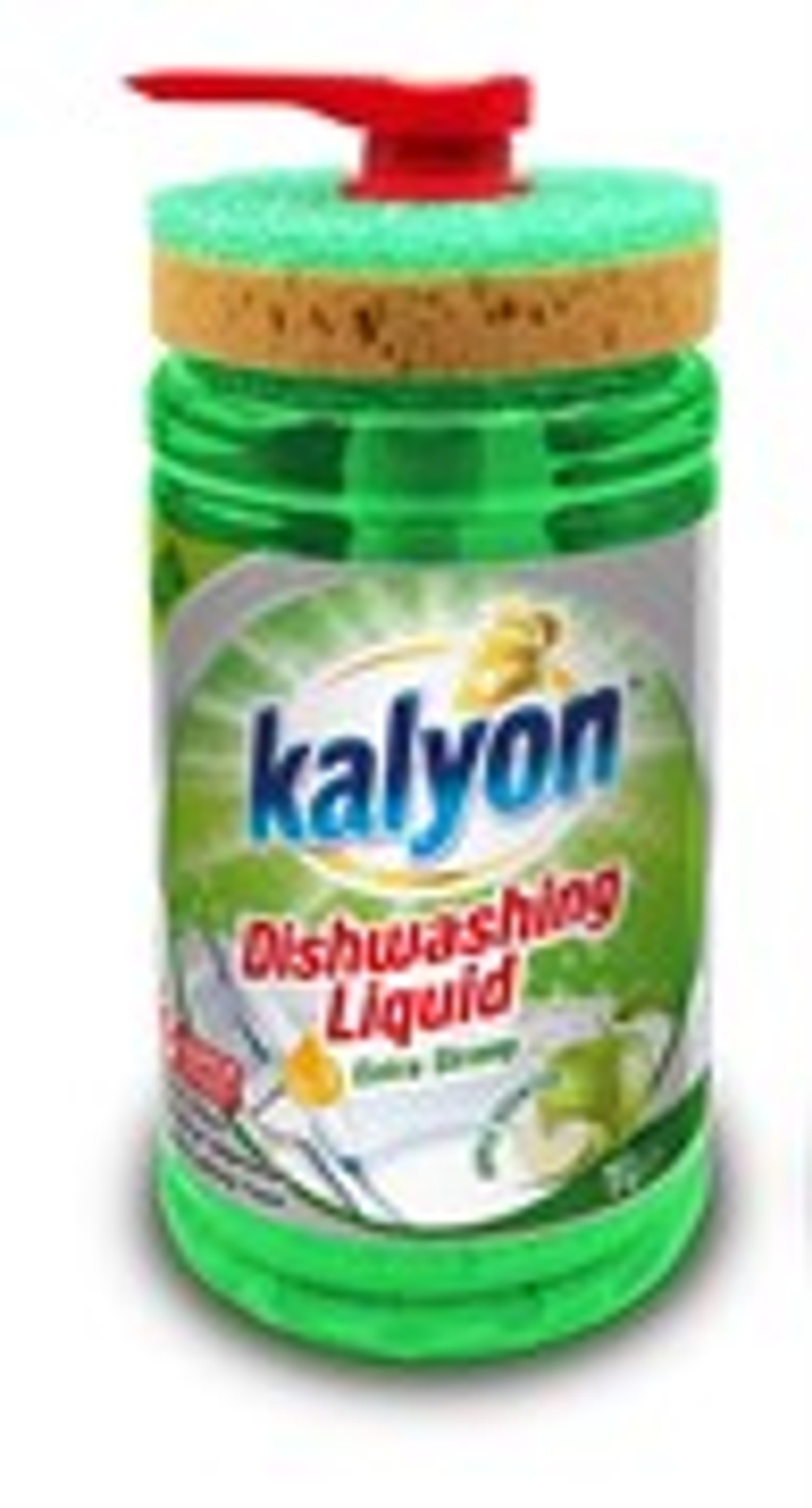 KALYON СРЕДСТВО ДЛЯ МЫТЬЯ ПОСУДЫ С ГУБКОЙ - ЯБЛОКО 1000 МЛ x 10