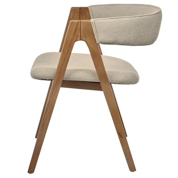 Стул Halston, орех, бежевое букле