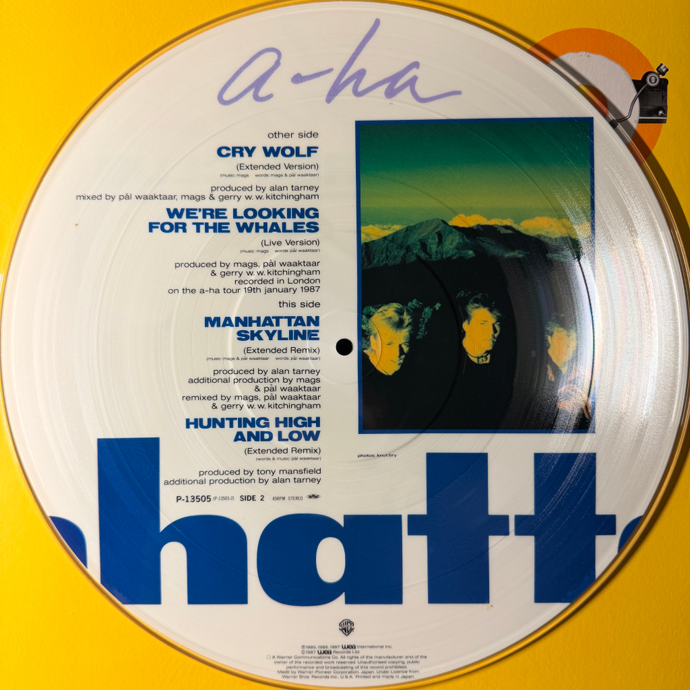 a-ha – Scoundrel Club (Япония 1987г.) 12", 45 RPM Picture