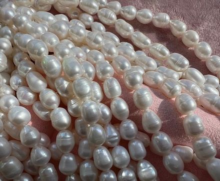 Жемчуг рис натуральный 7,4-7,8мм, 3А