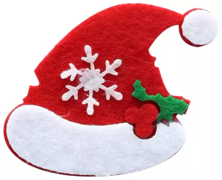 2AR198 Украшение Колпак Санты, 5см