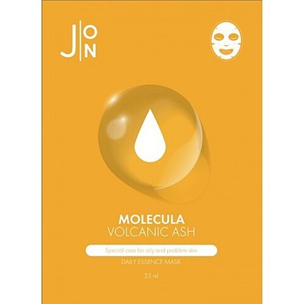 Маска для лица тканевая с вулканическим пеплом - J:on Molecula volcanic ash daily essence mask