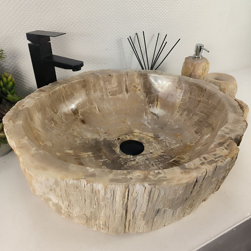 Раковина из окаменелого дерева OD-64757 58*52*16 0177